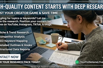 do researching needed for the content creation