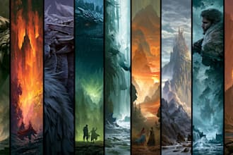 design unique fantasy book cover, kindle ebook cover
