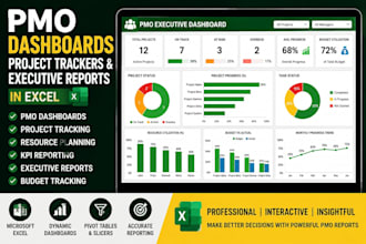 create pmo dashboards, project trackers and executive reports in excel