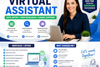 be your virtual assistant for data entry and online tasks