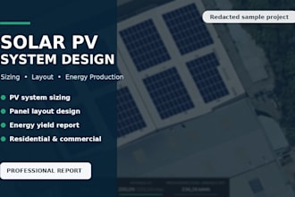 design a solar pv system and estimate energy production
