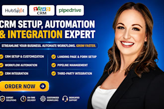 setup hubspot CRM zoho CRM pipedrive workflows automation API integration