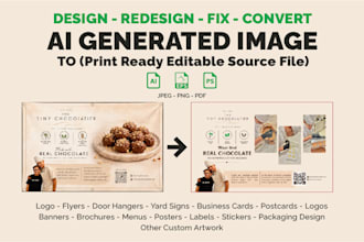 redesign convert any ai generated design into source file