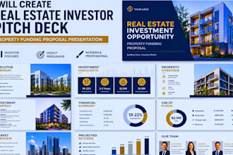 create real estate investor pitch deck property funding proposal presentation