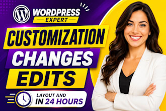 do wordpress changes and edit wordpress website in 24 hours