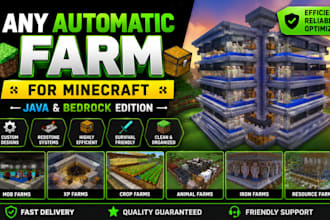 build custom automatic mob farm for redstone minecraft java and bedrock edition