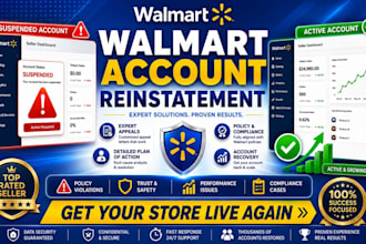 reinstate your suspended walmart seller account