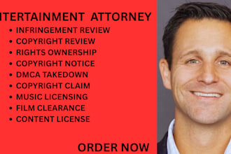 handle copyright issues, film clearances, music as an entertainment lawyer in US