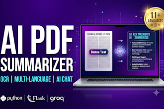 create an ai powered PDF summarizer for any document type