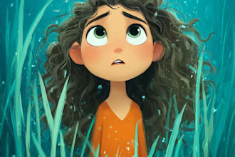draw an original children book illustration and covers