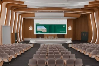 design 3d wedding halls, event centers, banquet hall, ballrooms, party room