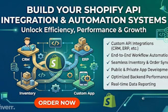 build shopify API integration and backend automation systems