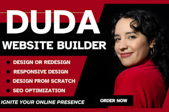 build, design and develop website using duda website builder