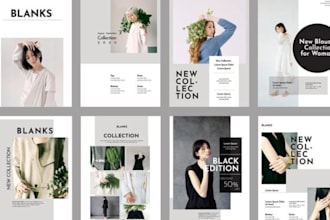 design interactive pdf lookbook, streatwear, fashion catalogue, brochure layout