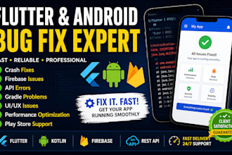 fix flutter bugs, errors, crashes and firebase issues