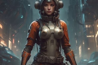 sci fi character illustration or sci fi character