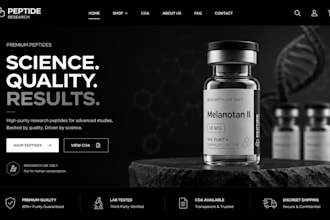 build peptide website research peptide website woocommerce peptide website
