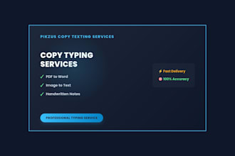 do fast and accurate copy typing, PDF to word and image to text conversion