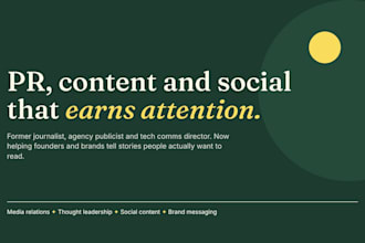 grow awareness and trust of your company through public relations