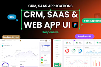 design saas UI UX dashboard for your web app or CRM