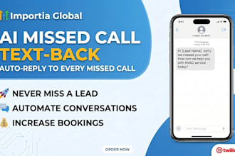 build ai missed call text back automation for hvac roofing