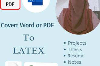 convert a PDF or word file into overleaf