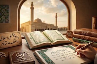 write SEO optimized urdu islamic articles