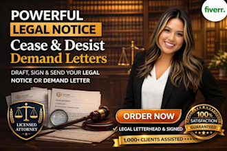 write a formal cease and desist or legal demand letter