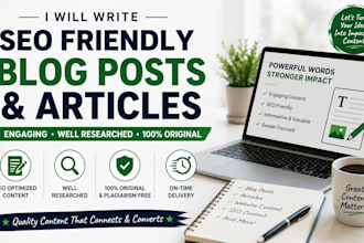 write SEO friendly blog posts and articles