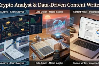 write crypto trading analysis and market research reports