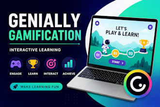 genially interactive presentation, gamification and elearning quizzes content