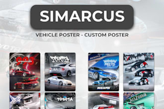 design a cinematic automotive poster for your car