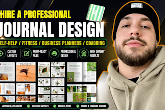 design professional custom journals, planners, and workbooks for kdp