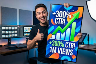 design professional thumbnails for youtube, twitch, and podcasts