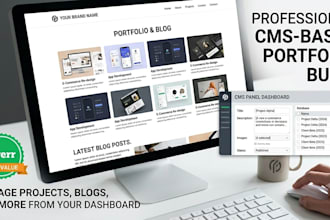 build a custom laravel portfolio website with a full admin cms panel