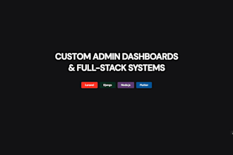 build admin dashboards with laravel, django, and nodejs