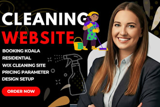 setup bookingkoala pricing parameter cleaning website design wordpress wix page