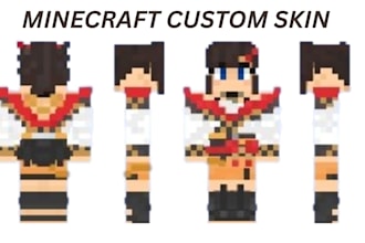 a custom minecraft skin, anime skin, oc skin, or character design