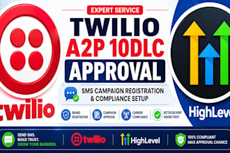 do twilio a2p 10dlc registration approval for campaign SMS marketing ghl a2p