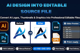 convert ai generated designs into professional editable source files