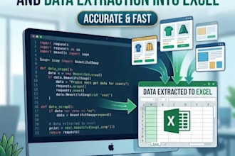 do python web scraping and data extraction into excel