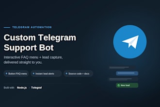 build a custom telegram support bot with faq menu and lead capture