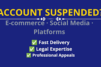 write appeal letters for suspended accounts and platform disputes