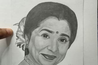 draw realistic pencil portrait from your photo