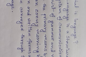 write english handwriting notes