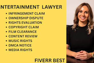 handle copyright issues, film clearances and music as entertainment lawyer in US