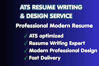 write and design an ats optimized professional resume