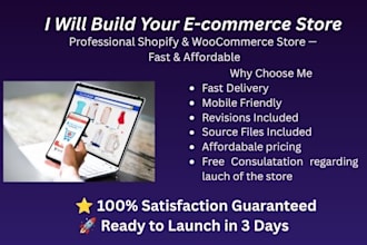 create a professional shopify store for any  business any lang