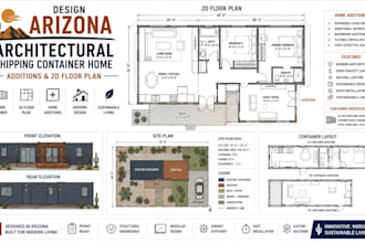 design arizona architectural shipping container home additions and 2d floor plan