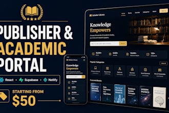 build a professional publisher or academic ebook portal website